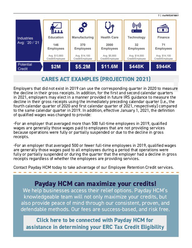 Employee Retention Credit and Cares Act