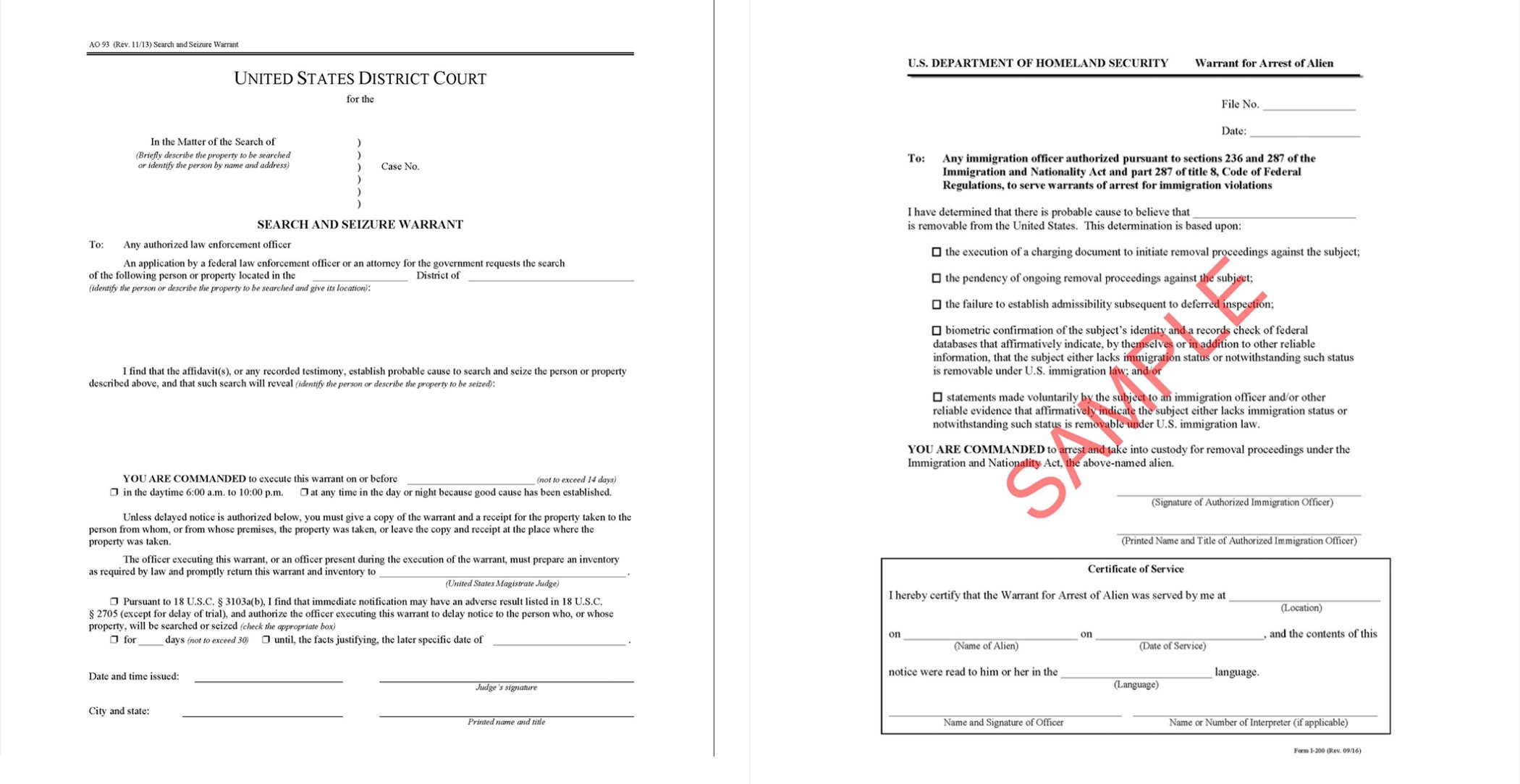 Judge Warrant Example What To Do If ICE Comes To Your Workplace