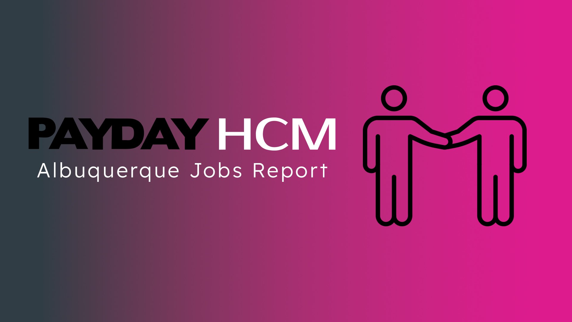 a graphic featuring the payday hcm logo and two people shaking hands.